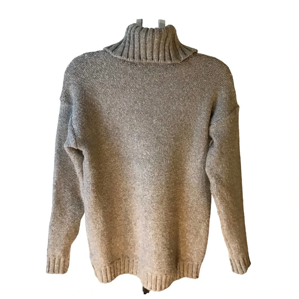 Michael Kors Oatmeal Cable Knit Cowl Neck Sweater Women's Size S - Picture 2 of 4